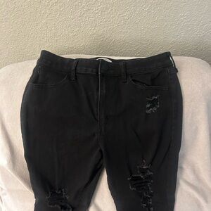 SO Black Distressed Skinny Jeans